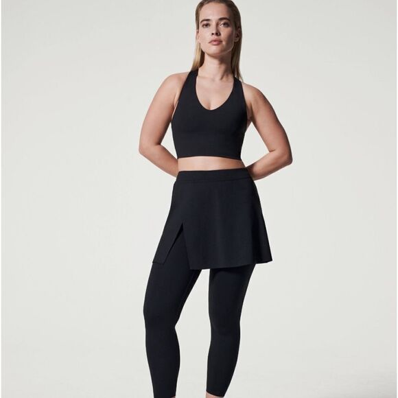 NWT Spanx Booty Boost Skirt Around 7/8 Leggings XS Very Black 50328R - Picture 2 of 5